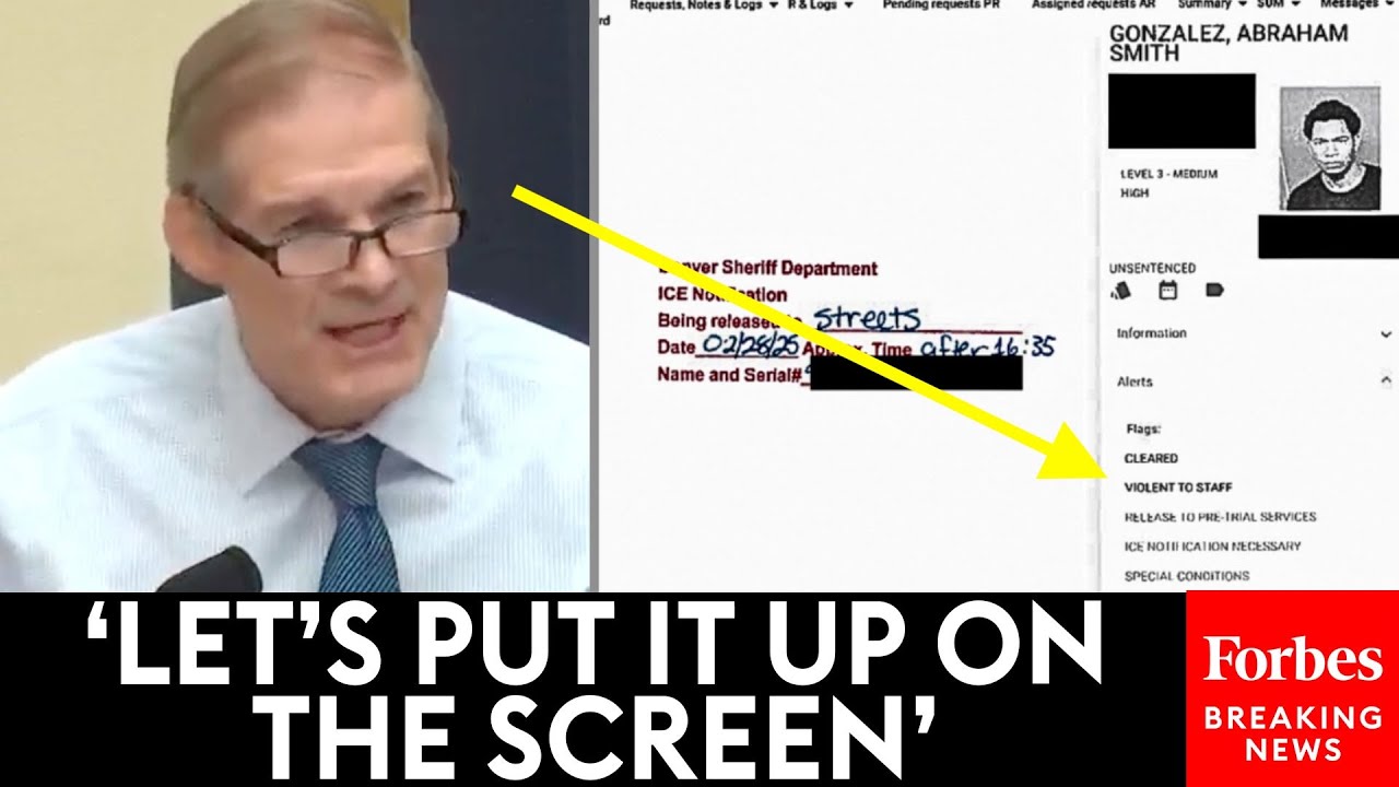 Jordan Reveals Shocking Note In Illegal Immigrant's File Sanctuary City Let Out Before ICE Pick-Up