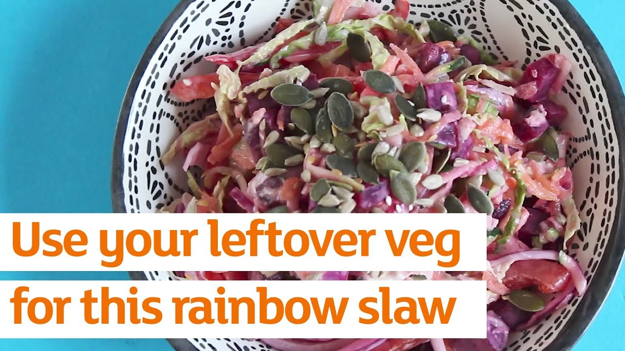 Use your leftover veg for this ‘chuck it all in’ rainbow slaw | Waste Less Save More | Sainsbury's