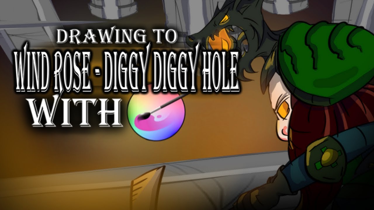 Diggy Diggy Hole - WIND ROSE | Digital Drawing & Painting to Wind Rose With Krita