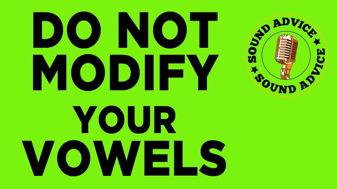 MODIFY VOWELS the RIGHT WAY - Singing Lesson Voice Exercise