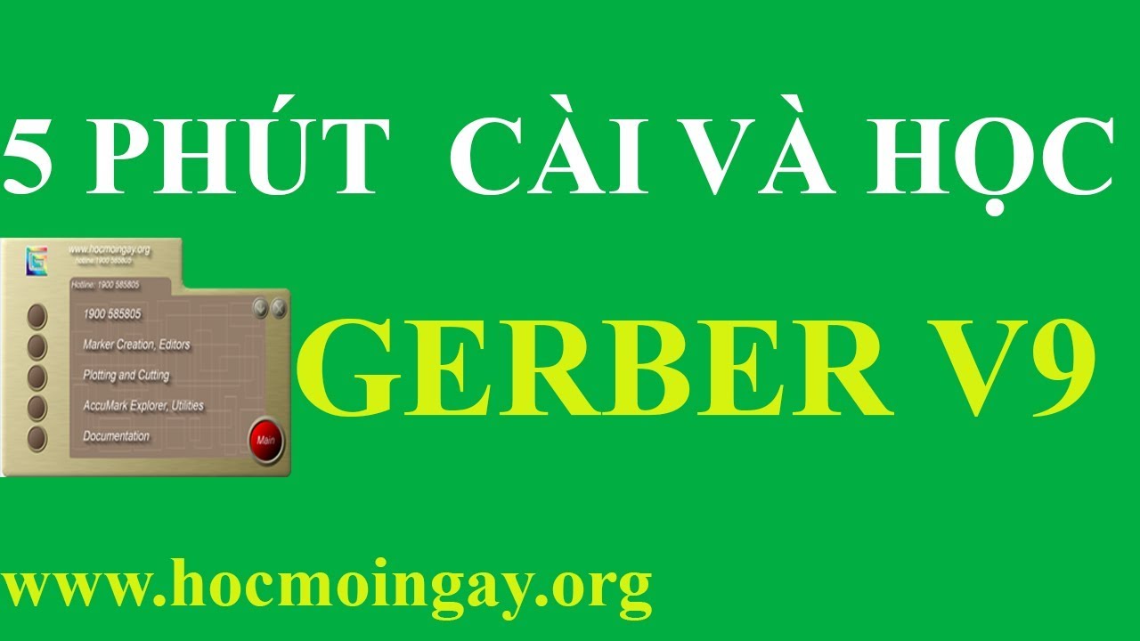 5 phút để cài và học phần mềm GERBER V9