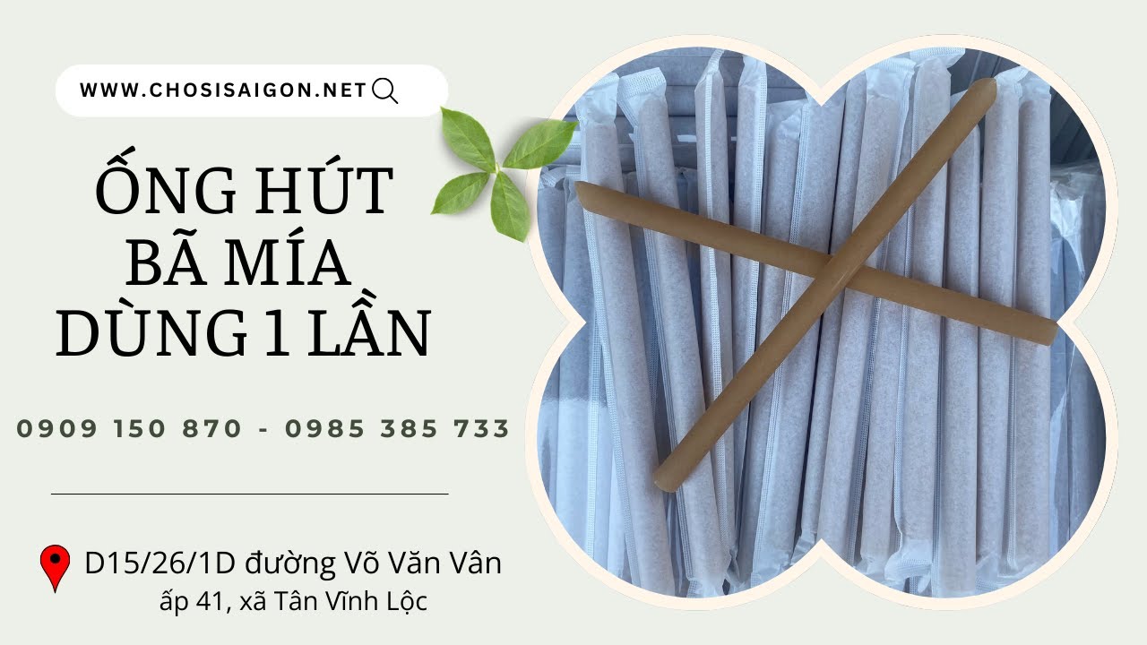 Kho sỉ ống hút bã mía giá tốt cho chuỗi F&B