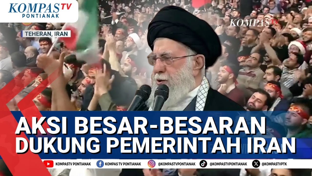 Aksi Unjuk Rasa Besar-Besaran Dukung Pemerintah Digelar di Berbagai Wilayah di Iran