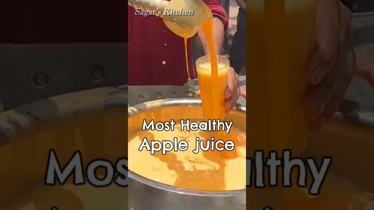 Super Healthy Apple Juice Recipe #StreetFood #AppleJuice #AppleJuiceRecipe