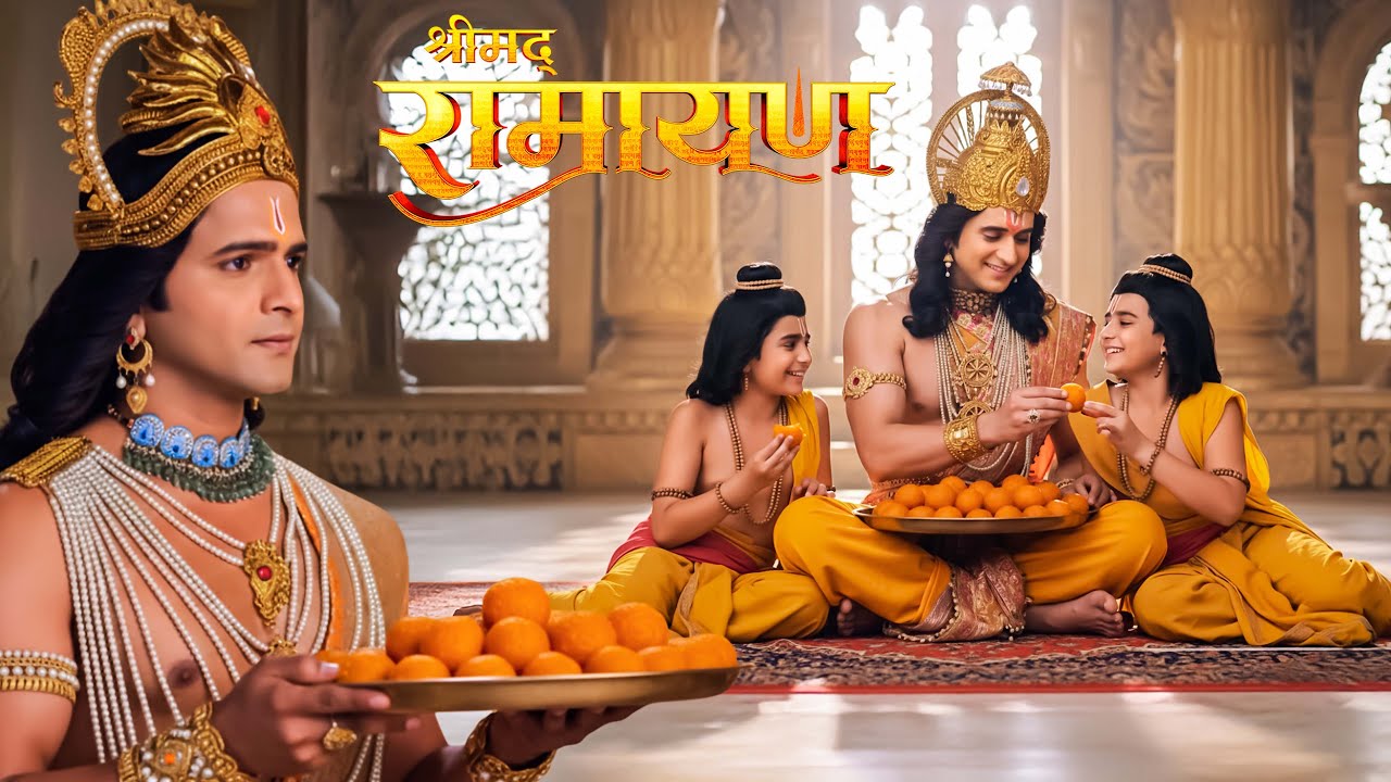 प्रभु राम ने अपने हाथों से लव कुश को खिलाए स्वादिष्ट लड्डू || Shrimad Ramayan | Full Episode ||