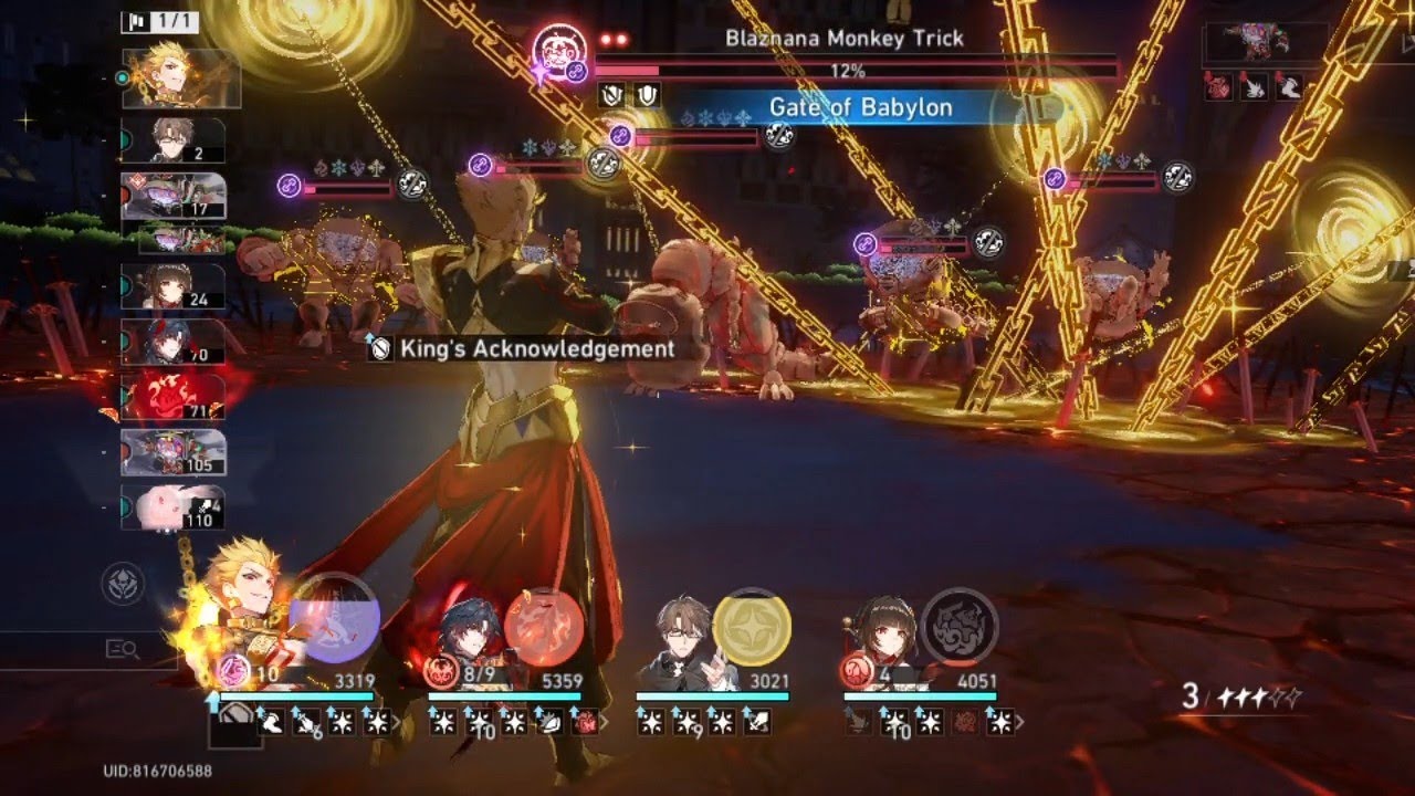 [HSR 4.4 AS Starward] 3401 Score - E0S0 Gilgamesh w/ E0S0 Lingsha, E0S0 Mortenax Blade, E2 Welt