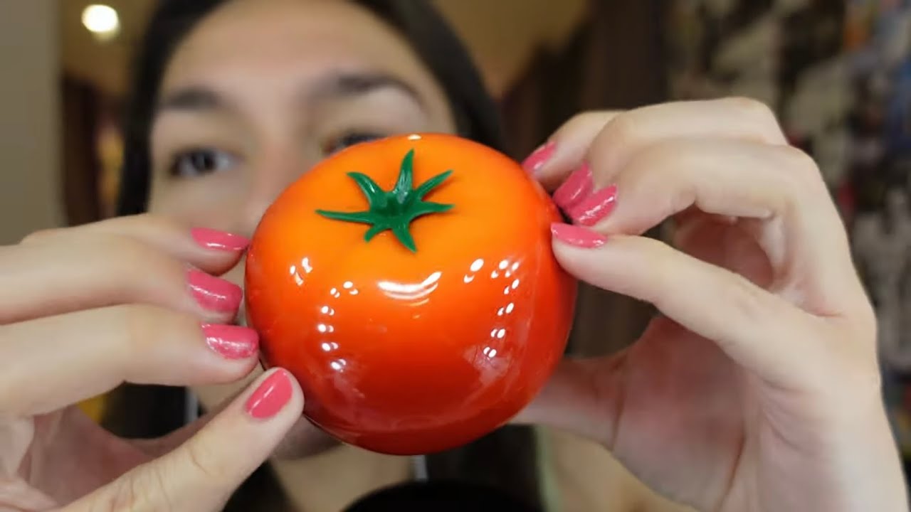 Türkçe ASMR | Domates Maskemi Gösteriyorum 🍅