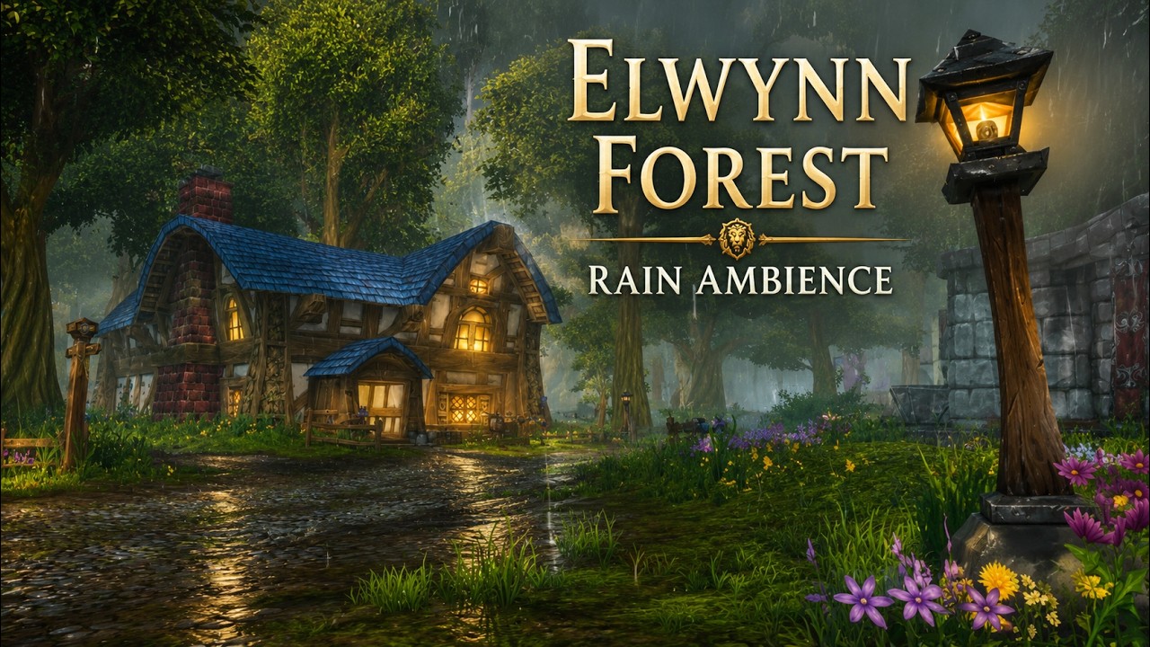 🌧️ Relaxing Elwynn Forest Ambience | Rain Sounds | 3 Hours of World of Warcraft ASMR