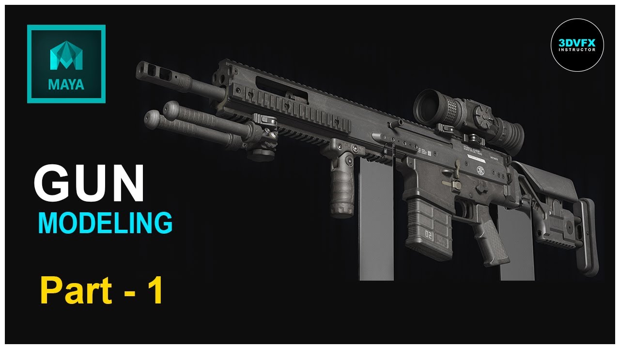 #Gun Modeling- in Maya part- 1 #model