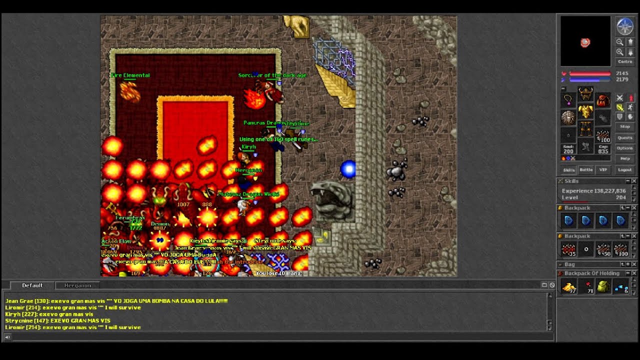 Old Tibia - MATEUSZ DRAGON WIELKI & Team vs Ferumbras (7.92 2007 Harmonia)
