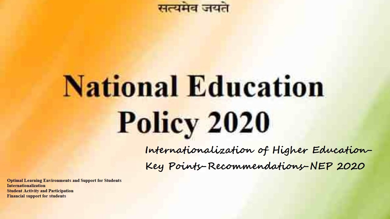 Internationalization of Higher Education Key Points Recommendations NEP 2020