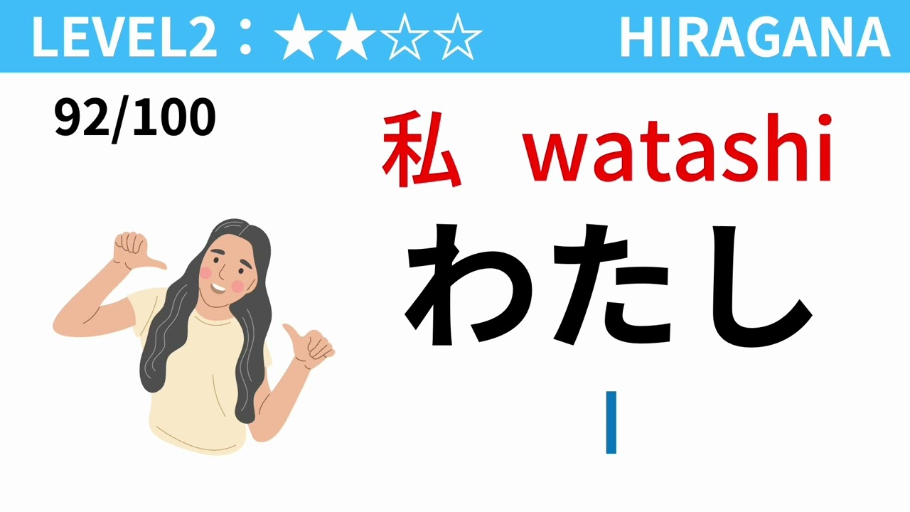 【HIRAGANA】HIRAGANA READING TEST  ALL LEVEL2｜Japanese Hiragana Quiz