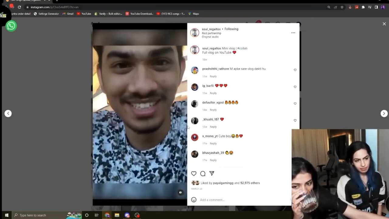 @Sharkshe S & @Mili kya Mili React On @SOUL Regaltos INSTAGRAM❤ | #Rega #officialClips