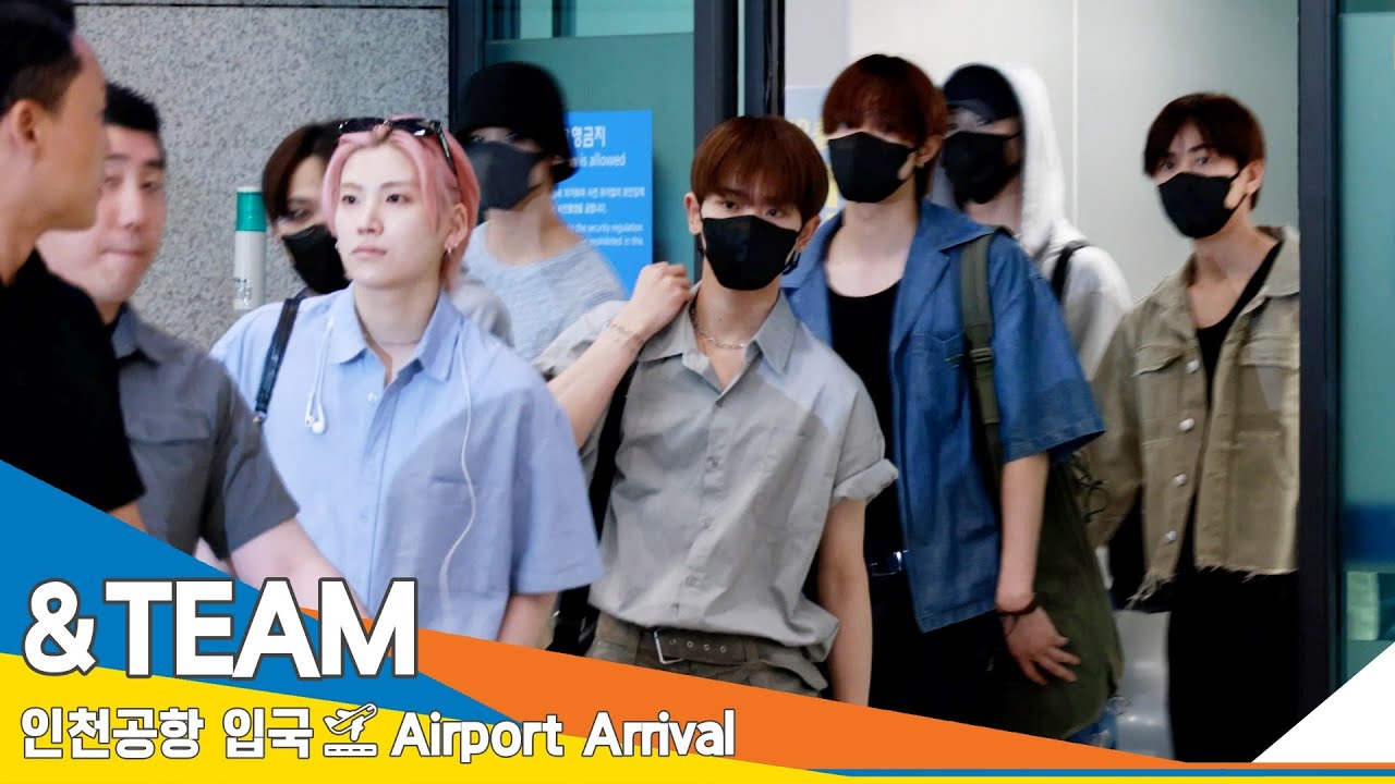 [4K] 앤팀(&TEAM), 어깨 위 살포시 안착한 멋짐 (입국)✈️&TEAM Airport Arrival 2024.6.10 Newsen