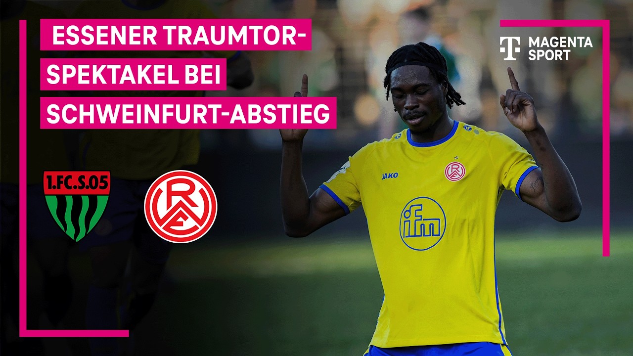 1. FC Schweinfurt - Rot-Weiss Essen, Highlights mit Live-Kommentar | 3. Liga | MAGENTA SPORT