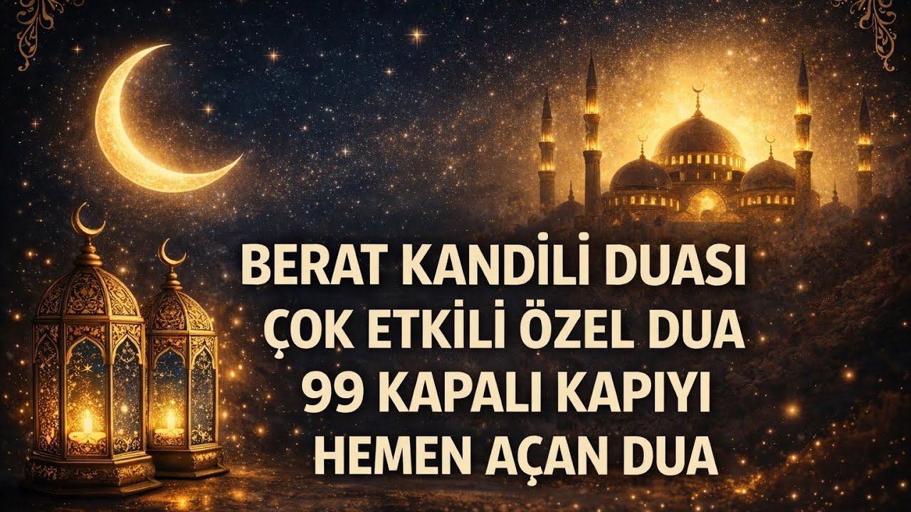 BERAT KANDİLİ DUASI ÇOK ETKİLİ ÖZEL DUA