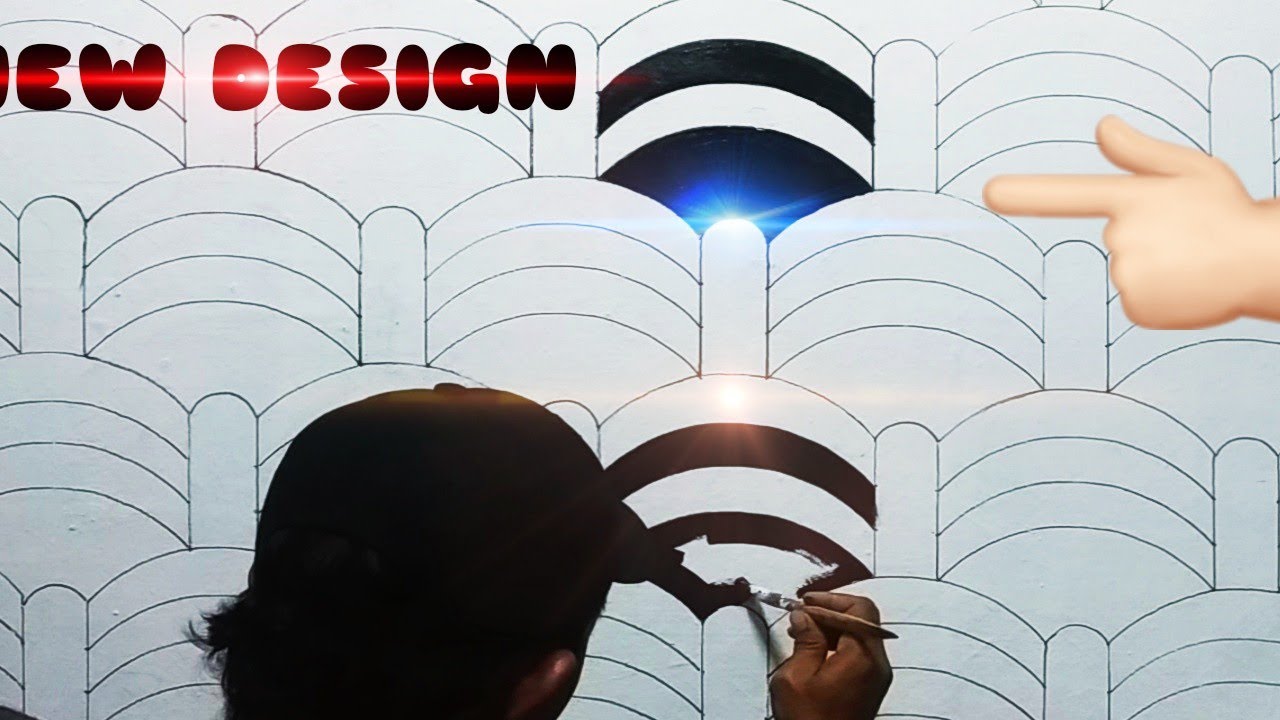 3D OPTICALL ILLUSION DRAWING|| 3D WALL PAINTING CIRCLE NEW DESIGN || CAT TEMBOK 3D DESIGN TERBARU