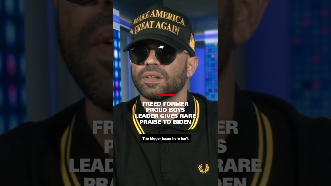 Freed former Proud Boys leader gives rare praise to Biden