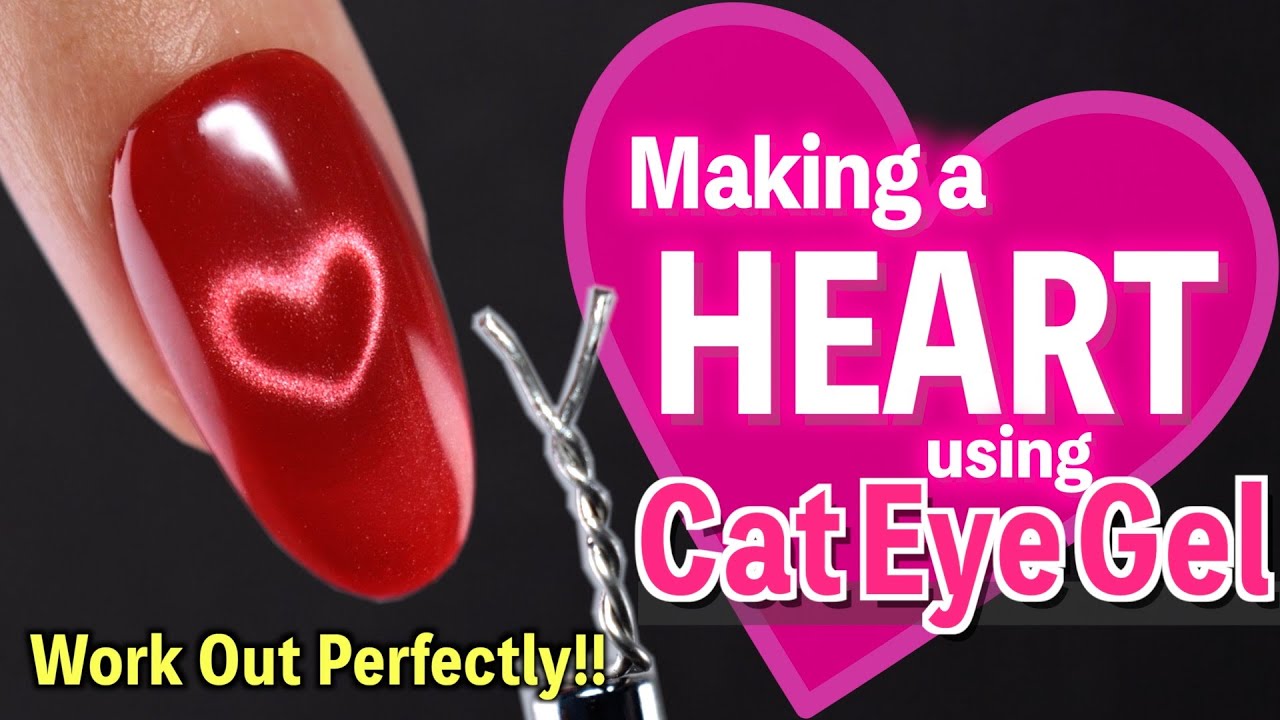 Let's make a Heart with Cat Eye Gel for Valentine's Nail Design💅【ASKA NAILS】
