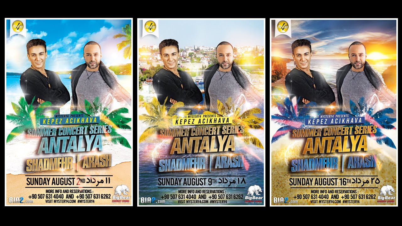Mystery4's Summer Concert Series 2015 (Aug 2nd, 9th, & 16th in Antalya, Turkey)