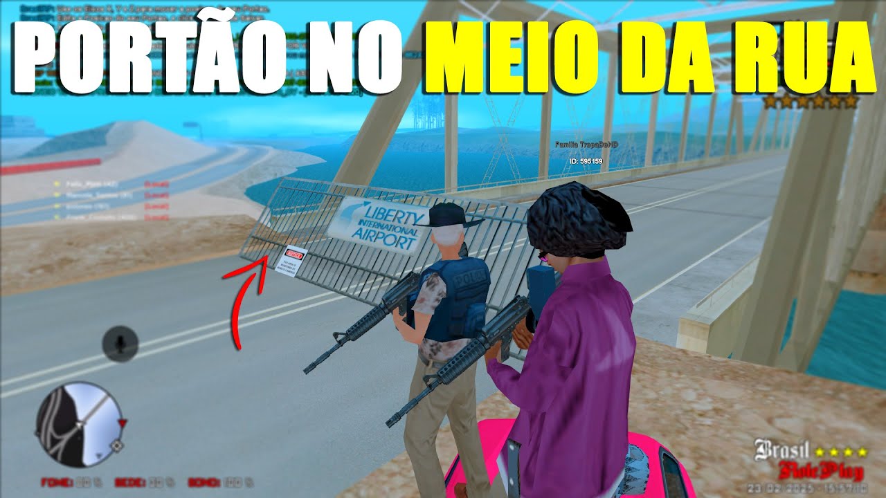 DE NOVO PORT&Atilde;O NO MEIO DA RUA NO BRASIL ROLEPLAY - GTA SAMP ANDROID E PC