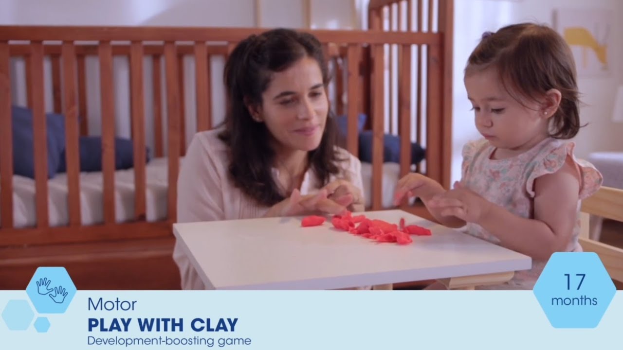 Motor Development Game for 17 Month Old Toddlers (Play with Clay) | Playing with a 17 Month Old