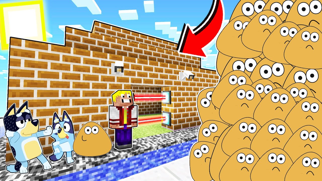 BASE 100% SEGURA VS APOCALIPSIS DE POU EN MINECRAFT