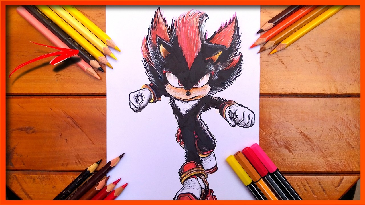 Veja como desenhar o Shadow Realista | Sonic 3