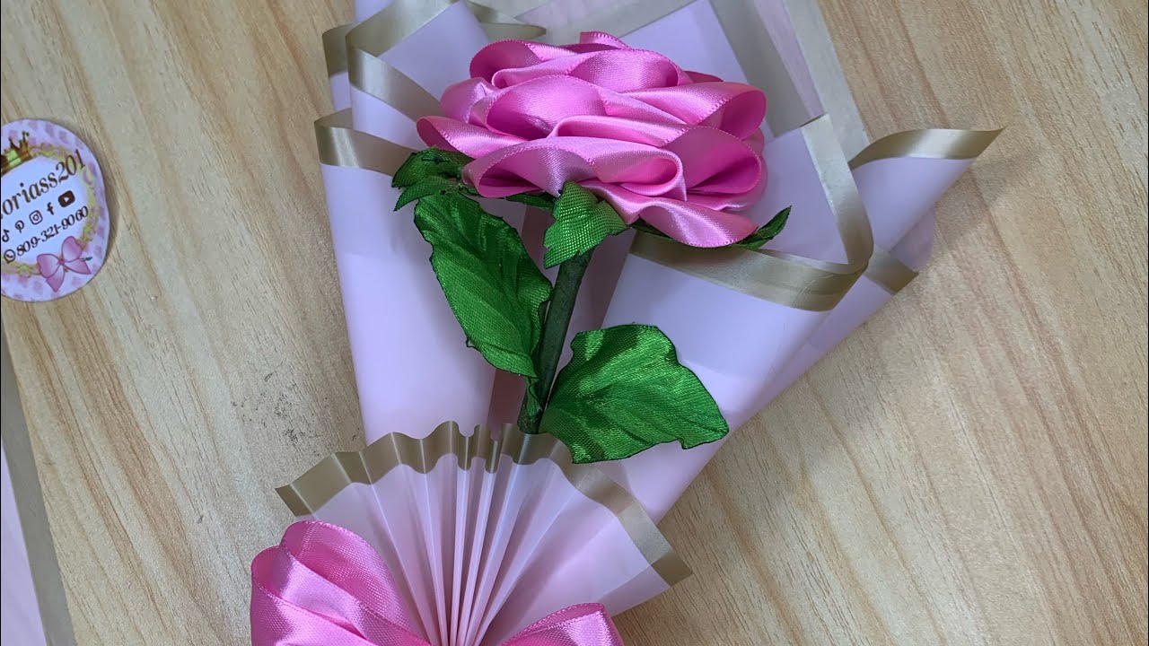 TUTORIAL COMO ENVOLVER UNA ROSA ETERNA EN LISTON CON PAPEL COREANO , FÁCIL Y RÁPIDO 🔴live