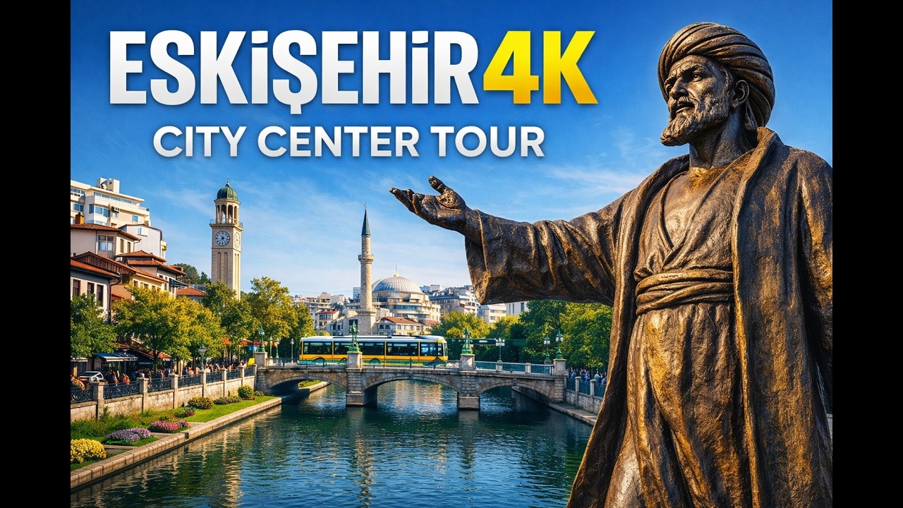 Discover Eskişehir in 4K 🇹🇷 | Beautiful City Tour with Natural Sound