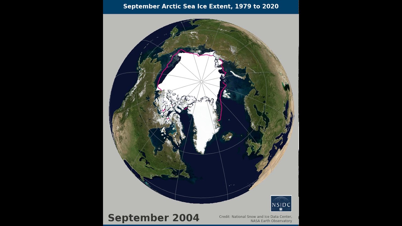 September Arctic Ice Extent 1979 to 2020