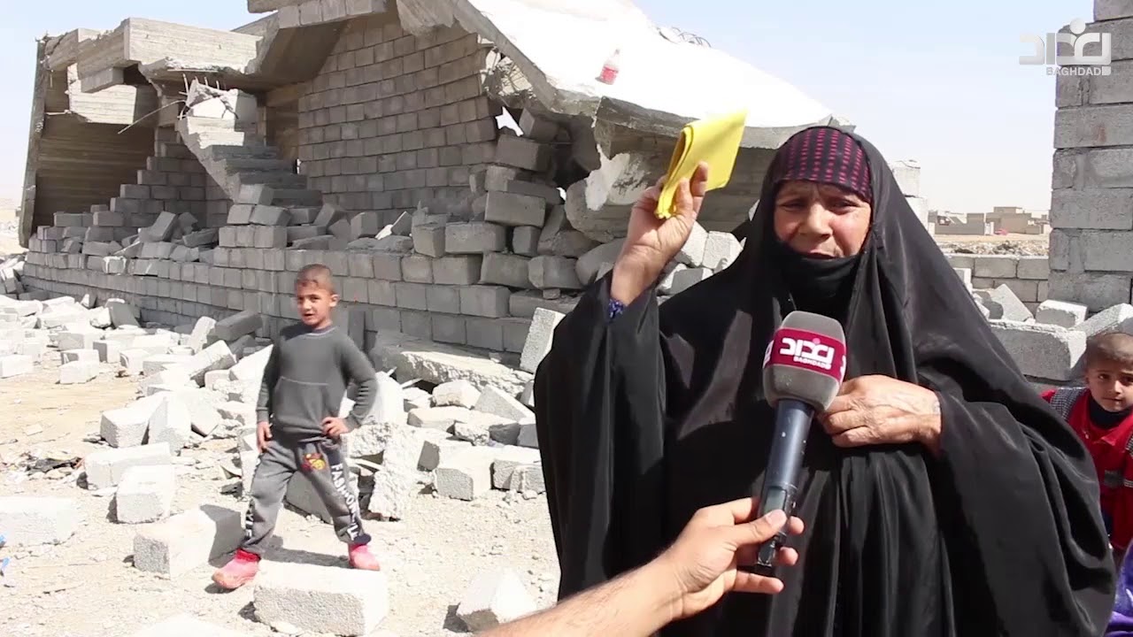 اهالي حي الاربجية في نينوى يتفاجأون بهدم وازالة منازلهم بحجة انها ضمن التجاوز