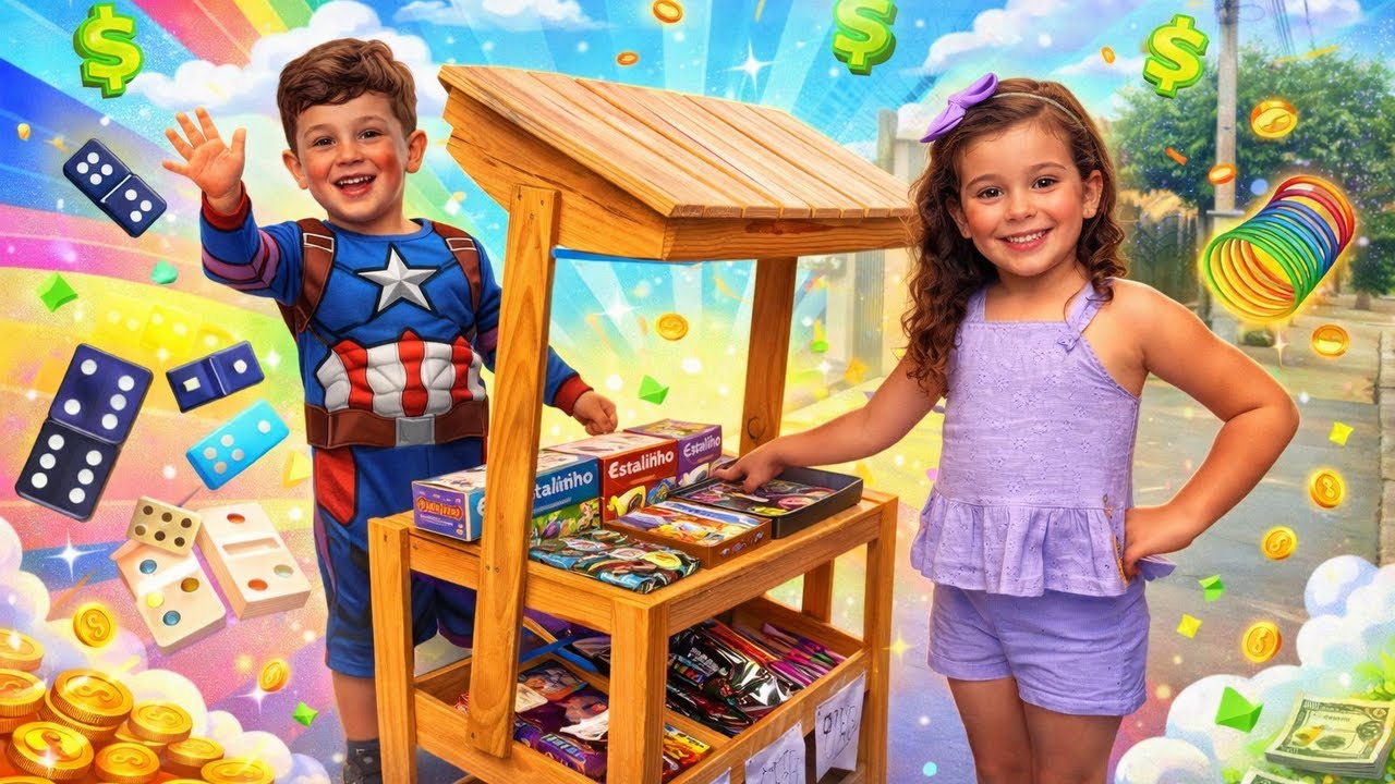 LOJINHA DE BRINQUEDOS DA LAURA E GABRIEL 😱 Será que vendemos TUDO?! | Laura e Gabriel