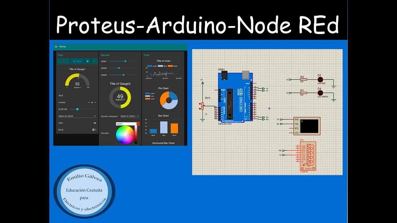 Tutorial graficas sensores con Proteus, Node-Red y Arduino