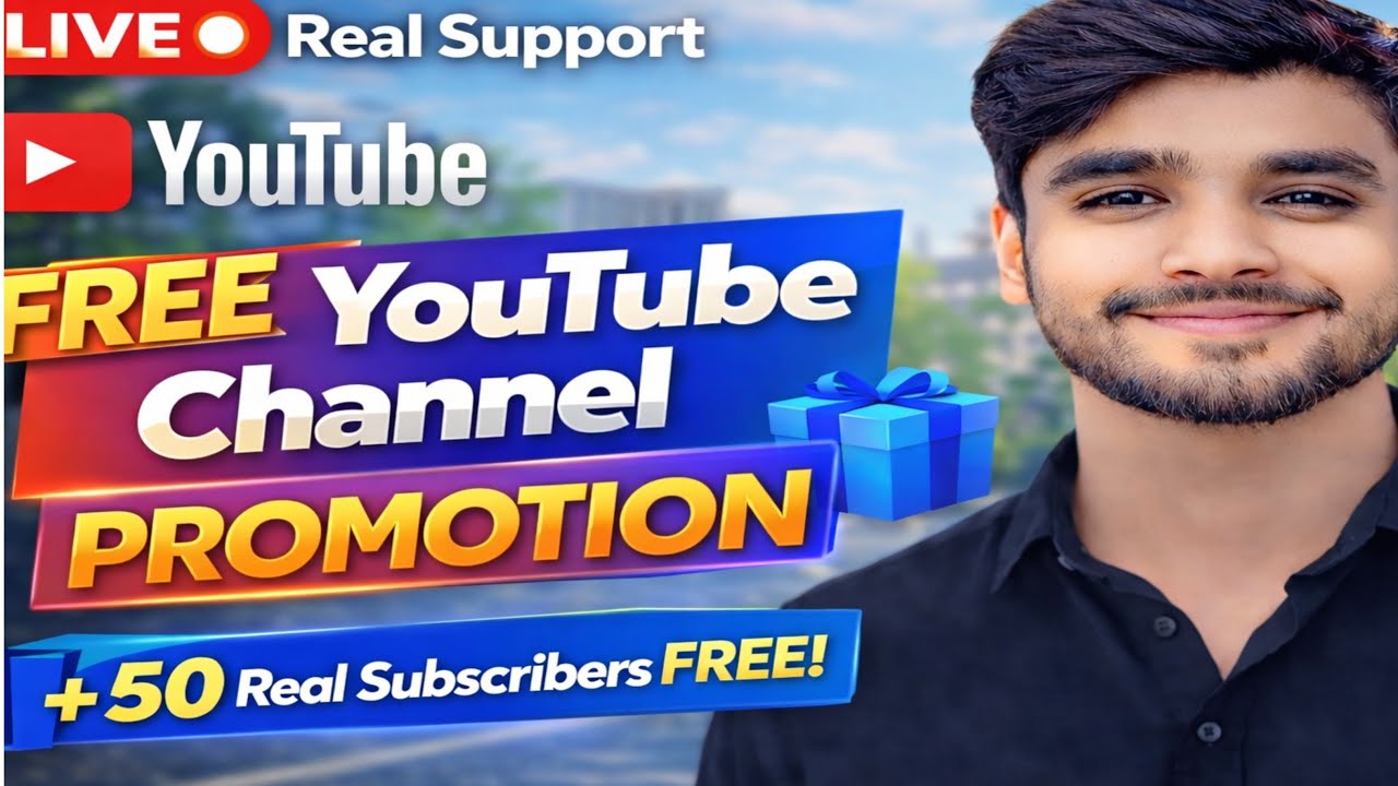 Free YouTube Channel Promotion | Get 50+ Real Subscribers