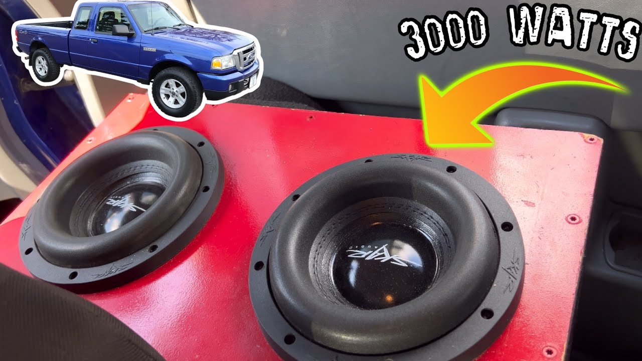 We installed SKAR AUDIO subwoofers in a FORD RANGER!!