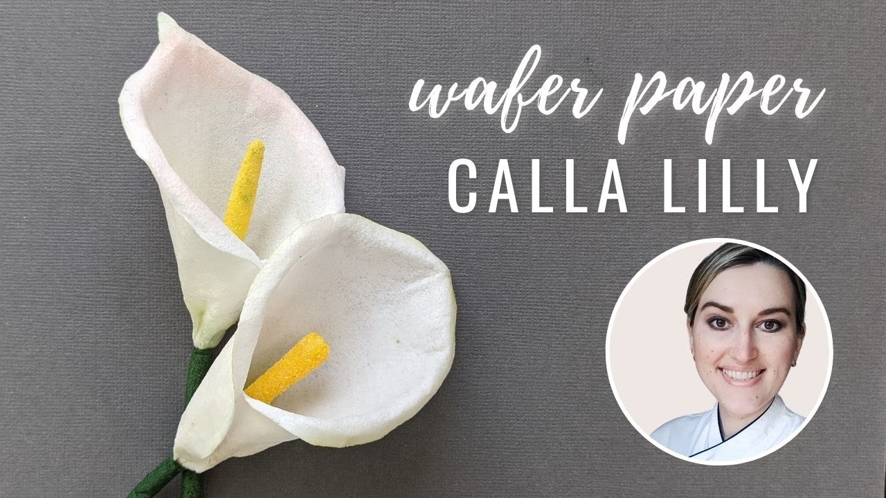 How to make Calla Lilly flower for cake decorating using wafer paper