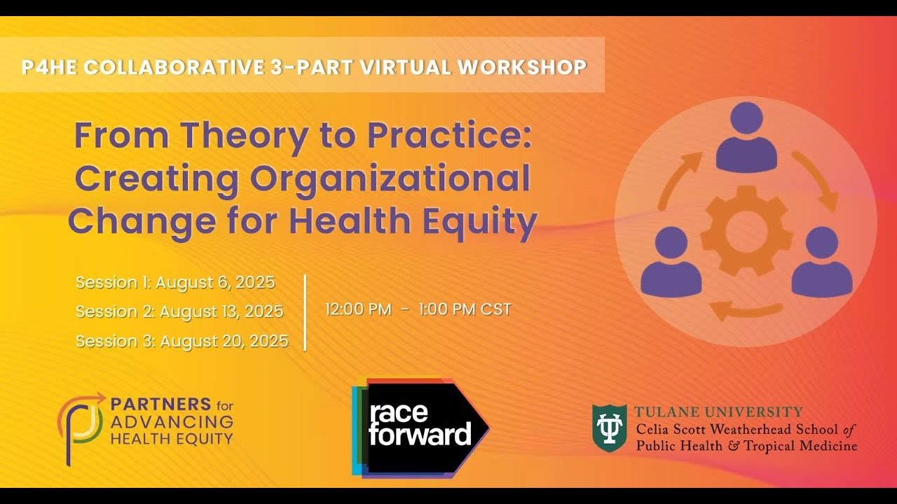 Workshop Series Part Two: From Theory to Practice: Creating Organizational Change for Health Equity