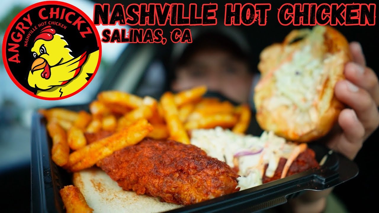 Trying ANGRY CHICKZ Nashville Hot Chicken For The First Time | Salinas,Ca GRAND OPENING