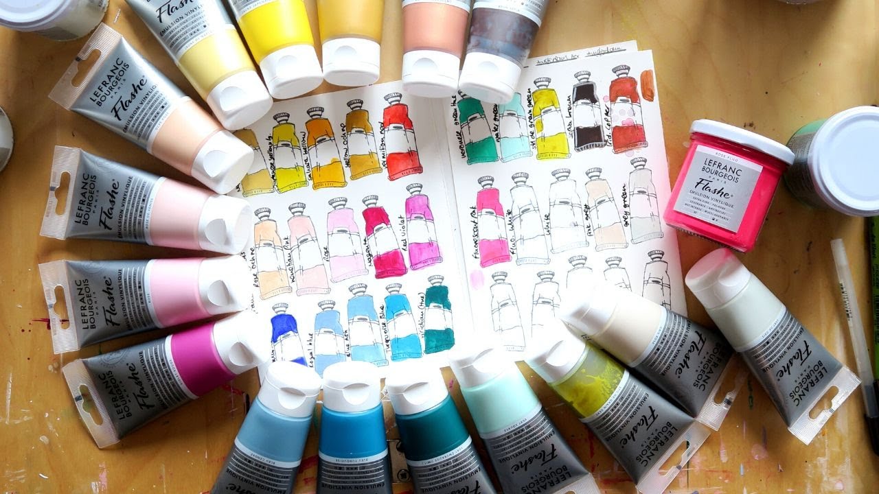 Образцы Flashe Paints — матовая акриловая краска
