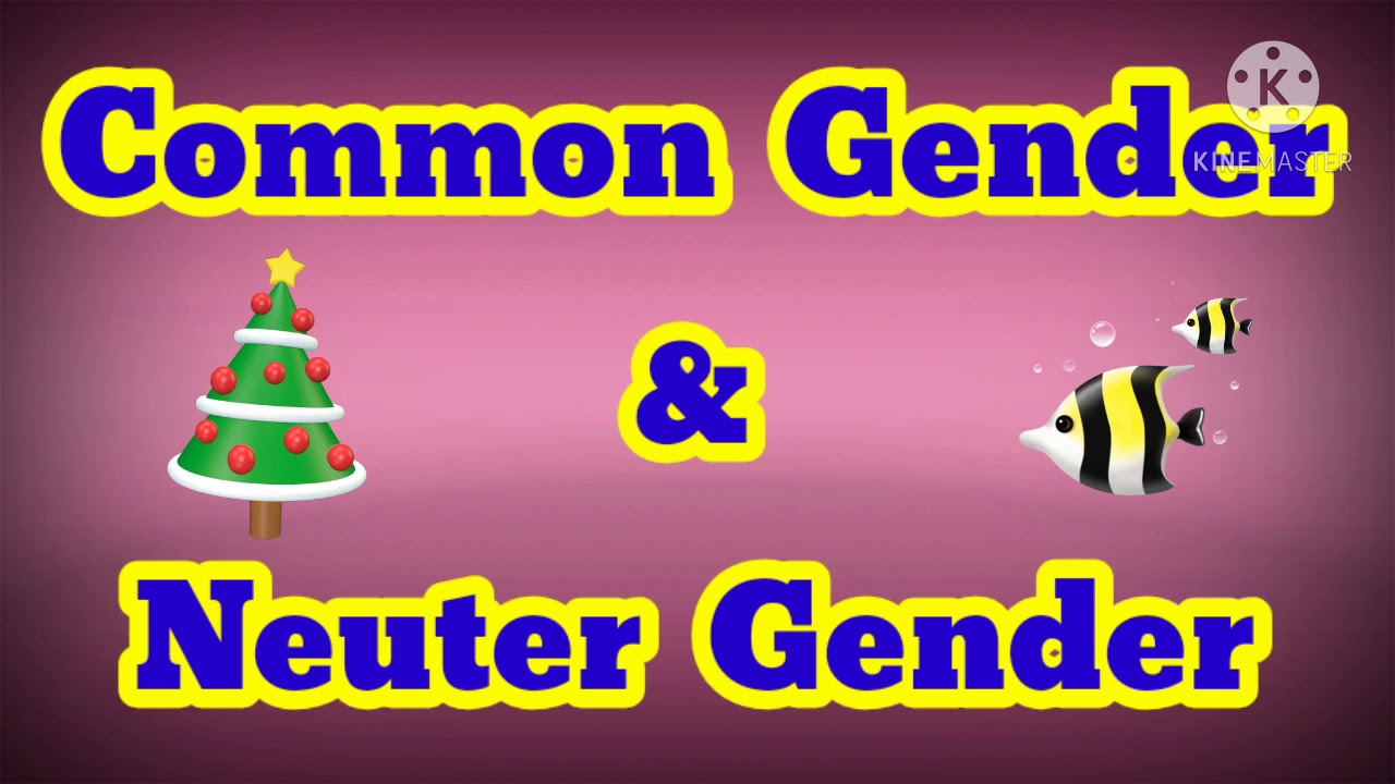Common Gender and Neuter Gender - English Grammar
