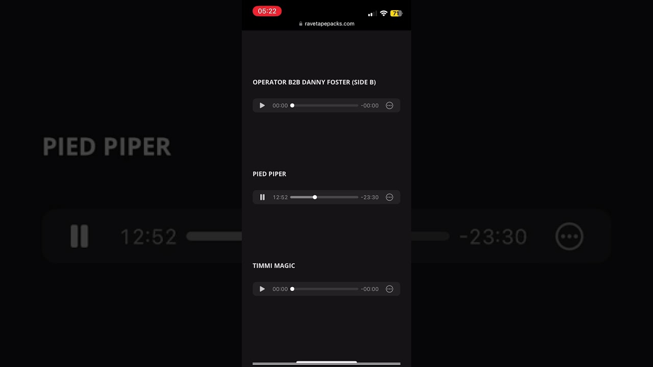 Pied Piper @GarageNation1999 Track ID