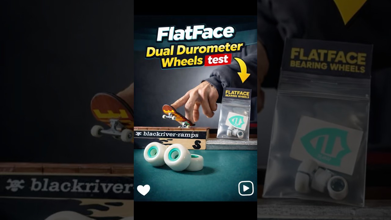 Flatface Dual Durometer Wheels #fingerboardclips #fingerboard #skatesalva