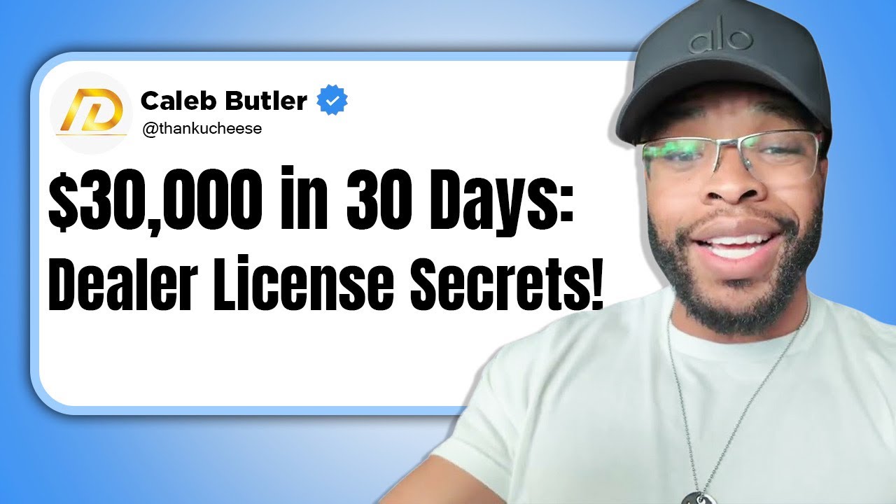 how i made $30,000 in 30 days with my dealer license... (you can too)