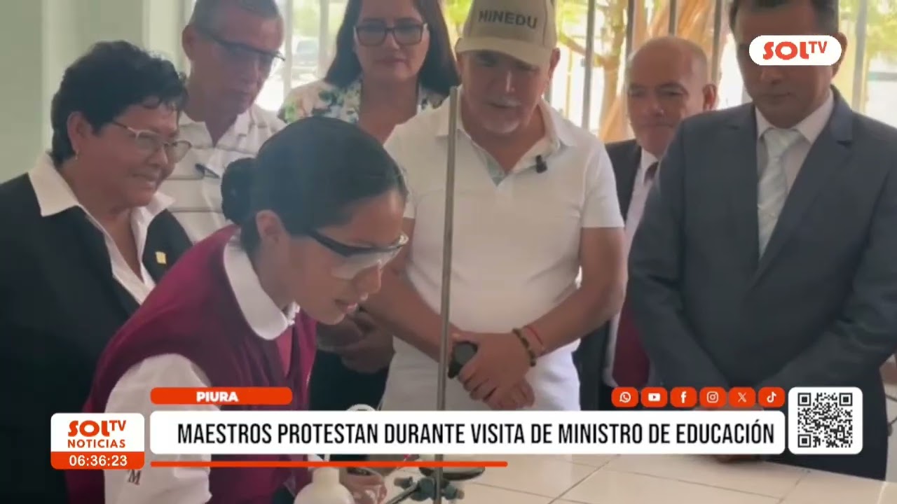 Piura: Ministro de Educación enfrentó protesta de maestros