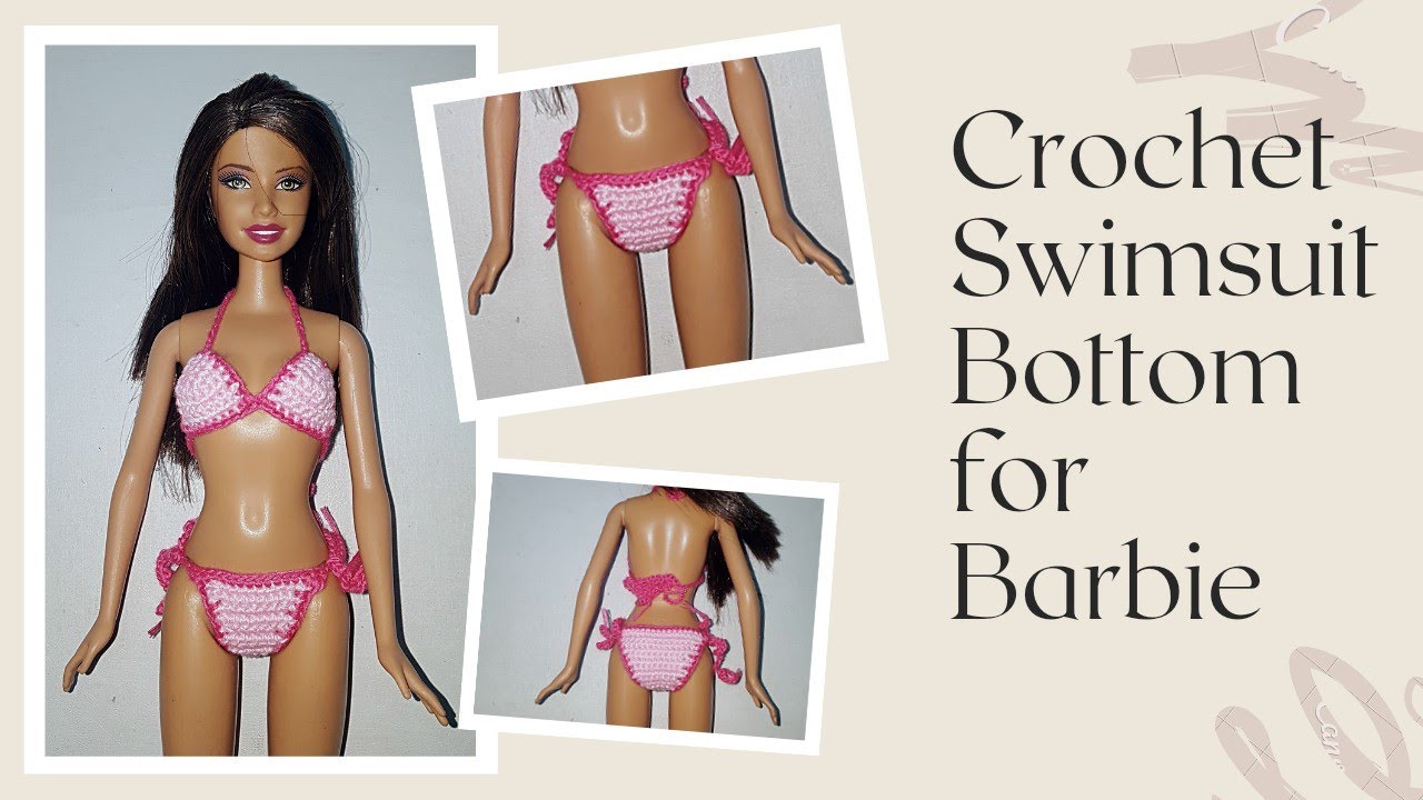 DIY Crochet Barbie Tie-up Swimsuit Bottom | Tutorial