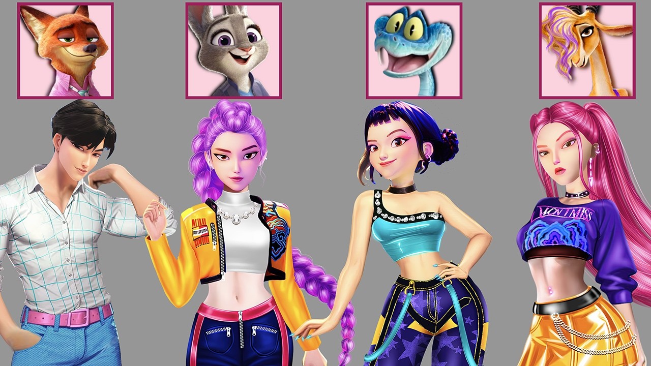 Epic Glow Up! Zootopia Fashion Transformation | Rumi, Jinu, Mira & Zoey