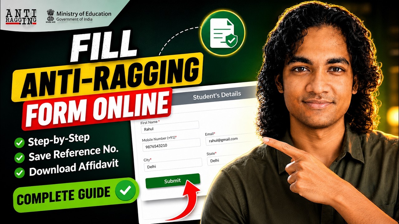 Anti-Ragging Form 2026 | Full Process Step-by-Step