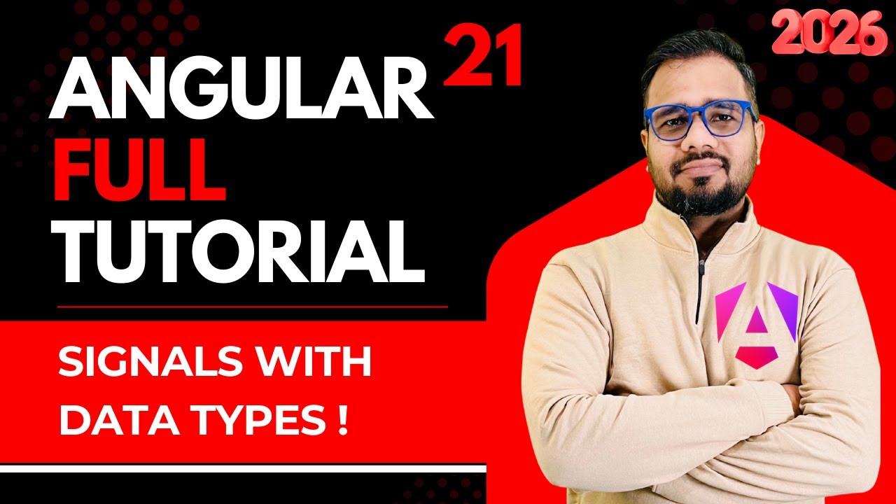 Angular 21 Tutorial in Hindi #24 | Signals with Data Types | Arrays & Objects