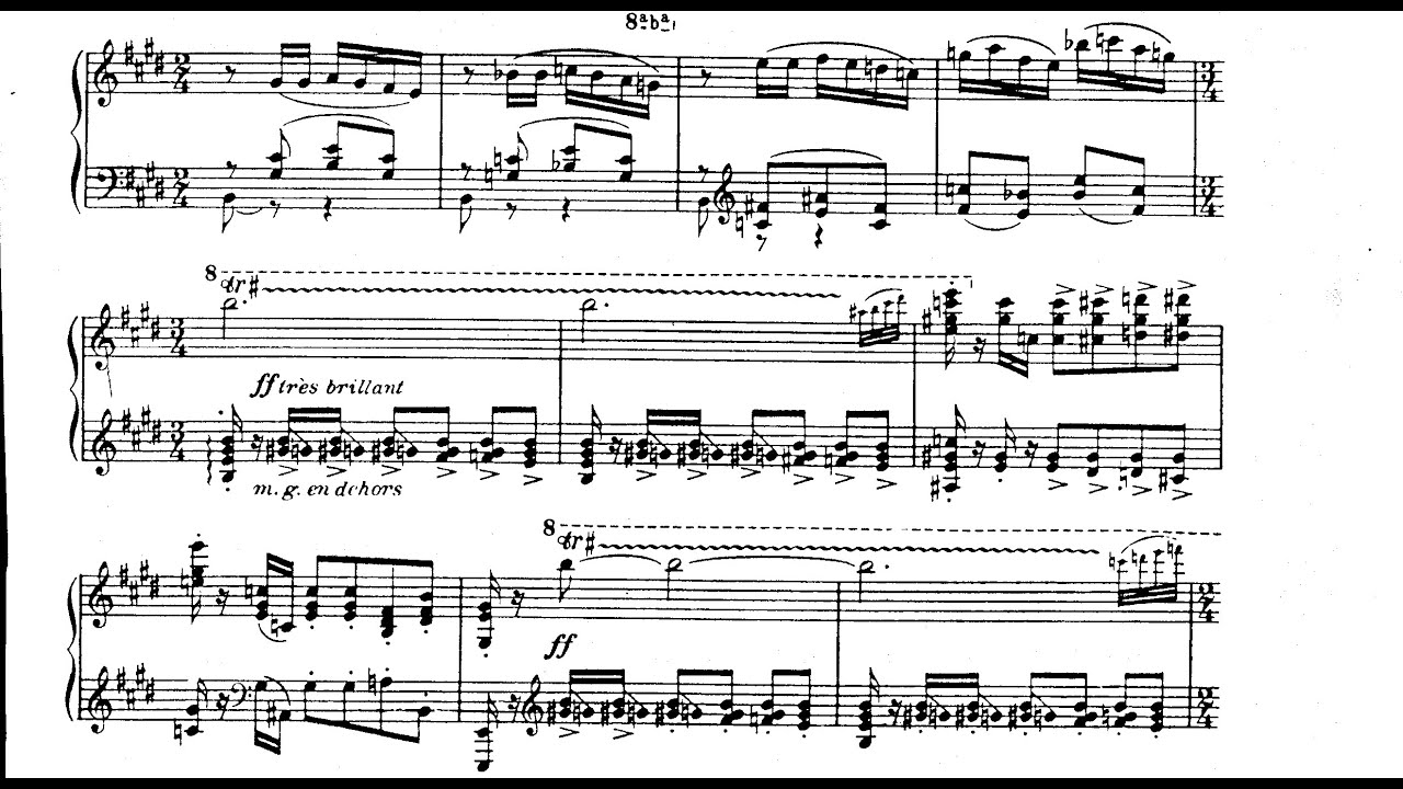 Francis Poulenc - Napoli Suite for Piano, FP. 40 (1922-25) [Score-Video]